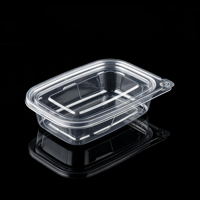 Boîte de boulangerie en PET transparent avec couvercle à charnière, 2 compartiments, jetable, qualité alimentaire, pour fruits, muffins danois, vente en gros, personnalisable