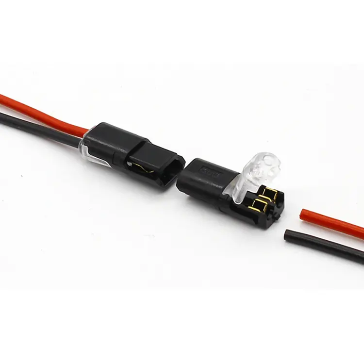 Fio conector de mola 2p, sem solda, conector rápido, bloco terminal de braçadeira, 2 vias, fácil de substituir, para tira led