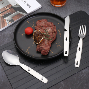 3 Trong 1 Ngoài Trời Có Thể Gập Lại Có Thể Tháo Rời Dao Muỗng Nĩa Du Lịch Văn Phòng Đa Chức Năng Bộ Đồ Ăn Di Động Cắm Trại Bộ Dao Kéo - Product Image 2