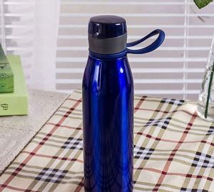 Stainless Steel Vacuum Insulated Water Bottle Red Silver Blue Travel <b>Thermos</b> Double Wall Modern Design With Lid - Product Image 2