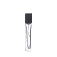 Voyage Taille 5ml 10ml Mini Tube En Verre Parfum Vaporisateur Forme Carrée Transparente avec Bouchon En Plastique