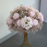 Bouquet de Fleurs Sèches Artificielles en 3D, Rose Blanche Hortensia de 40cm, Minimaliste, Réaliste, Noël, Pâques, Fête des Mères