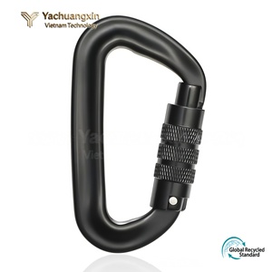 Custom CE Certified O-Type <b>Snap</b> <b>Hook</b> Carabiner Made of Aluminum7075 with Black Finish for Automotive Industry - Product Image 4