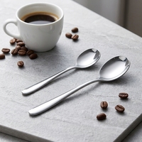 Cuillère à café en acier inoxydable 316 à manche lisse et solide, poli miroir, pour café, bar, maison, usage quotidien, vaisselle de table