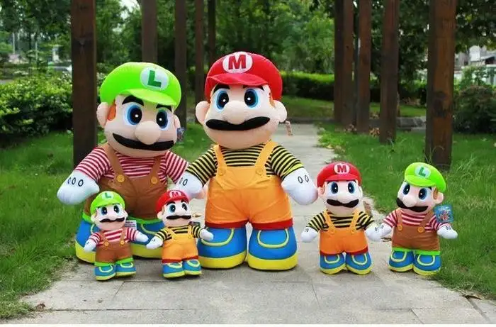 Bestseller berühmte Spielfigur Anime Cartoon Actionfigur Luigi Mario Plüschpuppen Kindergeschenke Kinderspielzeug