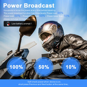 2 Stück Fod sports Fx8 8 Fahrer 2000m Motorrad Kommunikation Intercom Helm Drahtlose Bluetooth-Kopfhörer - Product Image 4