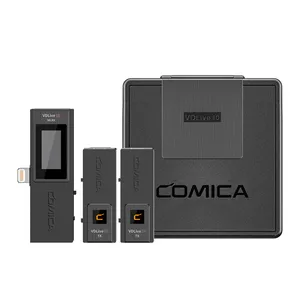 Comica VDLive10 MI 2.4Ghz Dual-Channel Wireless Microphone With Charging Case Lightning Mic Compatible With Phone Tablet Camera