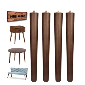 Pied de meuble rond en bois massif, hauteur de chaise, Table basse, moderne, bon marché, vente en gros, 1 pièce
