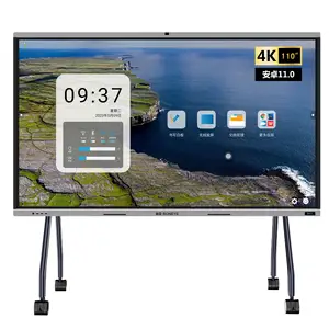 110-Inch High-in-one Touch Tv Smart Board Elektronisch Scherm 20-Point Touch Interactieve Whiteboard Riemprojector Groot Scherm