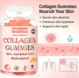 Complément alimentaire pour la santé des cheveux au collagène et à la biotine, gommes vitaminées pour adultes, OEM, usage exclusif pour adultes - Product Image 4