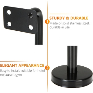 Nhiệm vụ nặng nề thép vuông Kệ <span class=keywords><strong>Wall</strong></span> Mount tay đường sắt cầu thang lan can chân đế thép không gỉ kim loại duy nhất cầu thang - Product Image 4