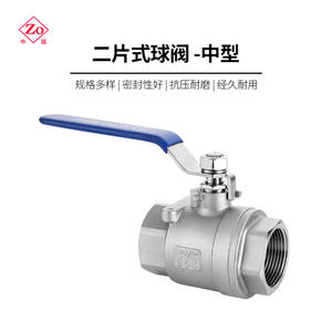 Válvula de Disco de Acero Inoxidable 304 Q11F-16P de Dos Piezas con Rosca Interna, Tamaño Mediano para Agua y Gas, Accionamiento Manual, OEM Personalizable - Product Image 2