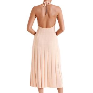 Vestidos Midi de Mujer de Alta Calidad, Diseño Personalizado OEM, Nueva Colección, Color Sólido, Sin Mangas, Casuales, Tejidos, Sensuales y Elegantes - Product Image 6
