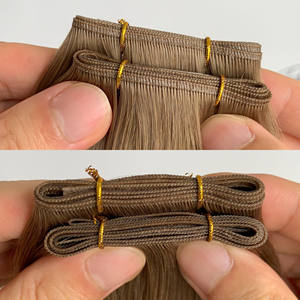 100% cheveux vierges couleur et longueur personnalisées 12-30 pouces tous les stocks peuvent envoyer immédiatement très invisible <span class=keywords><strong>prix</strong></span> de vente entier trame de génie - Product Image 4