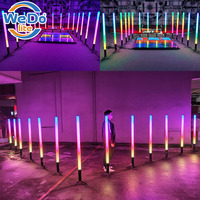 Luz de Escenario Tubo de Píxeles Inalámbrico de 360 Grados con Batería Recargable, IP65 a Prueba de Agua, RGB y DMX para Bar, DJ y Fiesta