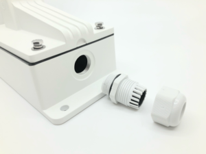 HIK DS-1473ZJ-155B Wall mount <b>White</b> Wall Mount Aluminum Alloy IP67 Housing Two-way Audio 5MP IP Camera <b>Bracket</b> - Product Image 5