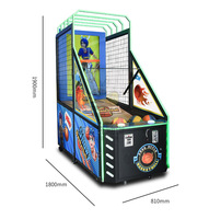 Machine d'arcade de basketball de qualité commerciale avec tableau de scores et distributeur de tickets - Système de divertissement à pièces