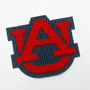 Großhandel benutzer definierte Buchstaben 3D Markenname Logo Eisen auf Stickerei Patches und Abzeichen für Kleidung