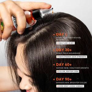 髪の成長のためのパンプキンシードオイル100% 純粋な生の自然な冷たい押された乾燥した損傷した髪とボリュームの女性と男性 - Product Image 3