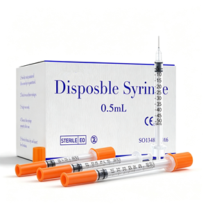 Jeringas de Insulina Estériles Desechables de 31/32 Gauge y 5/16, 1 ml, para Cuidado Médico de la Diabetes, Inyección Segura, Uso Veterinario - Product Image 2