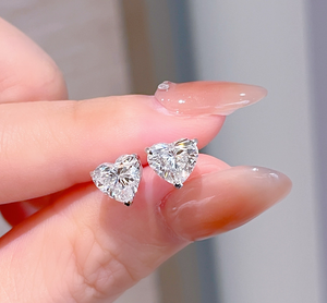 Classic Prong Setting 2CTW Lab Grown Diamond Stud <strong>Earrings</strong> 14K 18K <strong>Solid</strong> White <strong>Gold</strong> Fashion Fine Jewelry for Women Wedding Gifts - Product Image 3