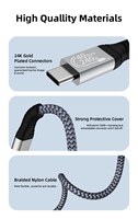 Cable USB4 Compatible con Pantalla HD 8K, Transferencia de Datos de 40 Gbps, Carga de 240W, Cable USB C a USB C para Teléfono, Laptop y Monitor