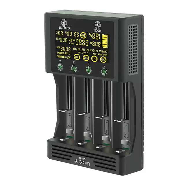 LiitoKala Lii-600 EU+CAR charger  18650 26660 Charger with Capacity Divider/LCD Display