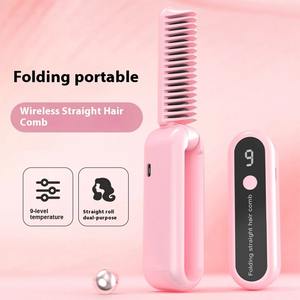 Nueva Plancha de Pelo Profesional 2 en 1 con 9 Niveles de Calor, Cerámica Iónica, Calentamiento Rápido, Iones Negativos, Pantalla LCD - Product Image 1