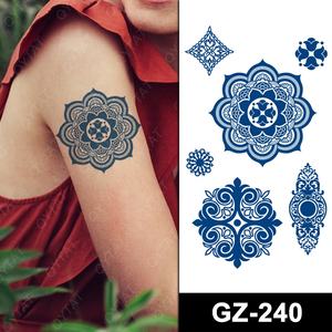 <span class=keywords><strong>Tatouage</strong></span> semi-permanent au <span class=keywords><strong>henné</strong></span> Jagua, à base de plantes 100%, sûr pour les plantes, dure 2 semaines, bleu, pour les mains, les bras, les épaules, les jambes, encre de jus - Product Image 5