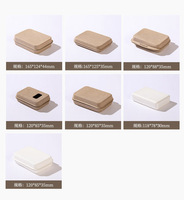 Boîte à savon jetable écologique et biodégradable, emballage en pâte de bois de 1 mm d'épaisseur avec gaufrage pour lunettes et montres