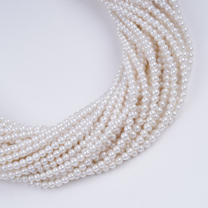 Promoción de noviembre, 3-4mm 2A, Perla Akoya, Blanco Natural, suelto, agua dulce Real, cuentas redondas, hebra de perlas para la fabricación de joyas - Product Image 2