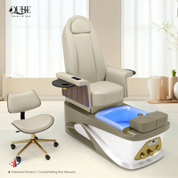 Chaise de pédicure de luxe avec spa de massage à remous, fauteuil de massage électrique pour les pieds, ensemble de mobilier pour salon de manucure