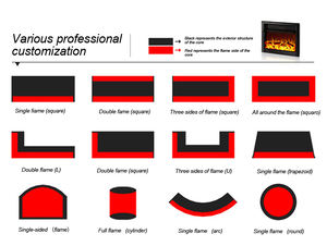 Cheminée intelligente électronique de ménage décoration Led Simulation flamme cheminée chauffante intégrée pour le salon de l'hôtel - Product Image 6