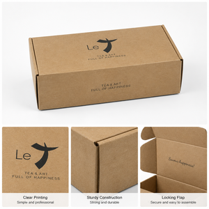 Cajas de Cartón Ecológicas para Alimentos, Caja de Cartón Corrugado Kraft Larga con Logotipo Personalizado, Caja de Regalo Ecológica para Té - Product Image 2