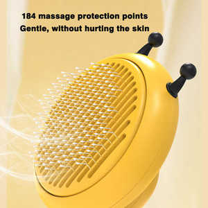 2025 in acciaio inox piccola ape Pet spazzola pettine per cane gatto toelettatura strumento per capelli galleggianti rimuovere massaggio Pet pettine spazzola - Product Image 4