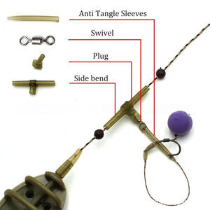 Système de pêche à la ligne européenne avec connecteur en T, émerillon et tube anti-emmêlement pour la pêche au gros - Product Image 6