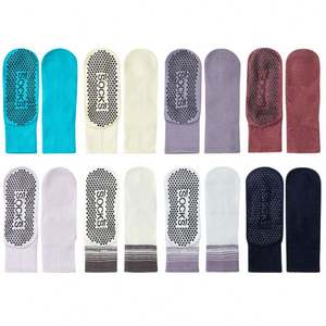 Custom Logo Yoga Pilates Fitness Gym Grip Non Slip Color Crew Tube Women's Spring Breathable Cotton Sports Socks - Product Image 1