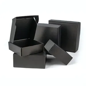 カスタムロゴ良い価格紙メーラー化粧箱黒衣服配送段ボールカスタムメール段ボール箱梱包用