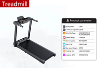 Caminadora Eléctrica Plegable Silenciosa para Uso Doméstico con Pantalla LED, Programas de Ejercicio, Sin Monitor de Frecuencia Cardíaca, Capacidad de 100 kg