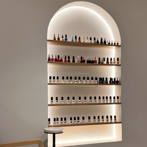 Étagère de rangement pour produits de beauté, directement de l'usine, suffisamment bon marché, avec cloisonnement <span class=keywords><strong>en</strong></span> une seule ligne, pour vernis à ongles <span class=keywords><strong>en</strong></span> <span class=keywords><strong>gel</strong></span>, salon de beauté, étagère murale - Product Image 1