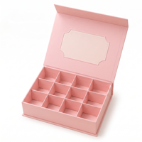 Bäckerei-Snack-Papierbox mit Fächern für Kekse, Gebäck und Schokolade, Einsatztablett mit Trennwänden, Stabile Elegante Keksbox