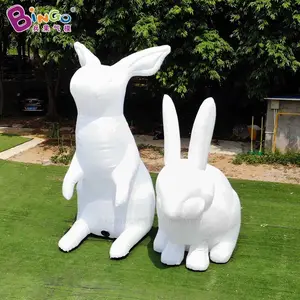 Inflatable Lighted Rabbit Toys Model Festival Decoration Inflatable Bunny Cartoon Character Balloon