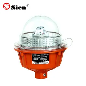 Red Single Led Aviation Obstruction Beacon Low Intensity Aviation Light For Towers Aviation Light