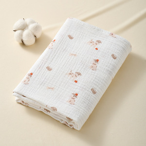 Tissu en coton mousseline <span class=keywords><strong>double</strong></span> <span class=keywords><strong>gaze</strong></span> peignée biologique HAPPEAK, respirant, imprimé cœurs, pour couverture de bébé et entoilage - Product Image 5