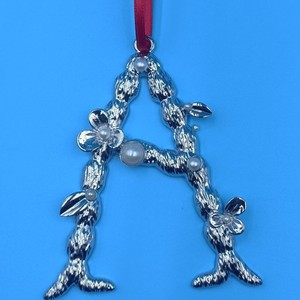 Décorations de Noël en alliage de zinc plaqué, ornements suspendus en forme de lettre, thème arbre, forme personnalisée, hiver 2024 - Product Image 2