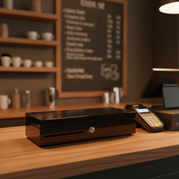 Tiroir-caisse de bureau en ABS de haute qualité avec comptage et tri automatiques pour billets et pièces, et compartiments sécurisés pour espèces
