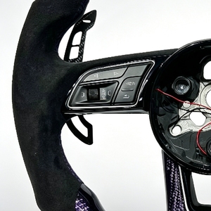 Volant sport à fond plat en fibre de carbone OKF pour <span class=keywords><strong>Audi</strong></span> A3/A4/A5/A6/A7/Q5/Q7/<span class=keywords><strong>TT</strong></span>/R8/C7 - Product Image 4