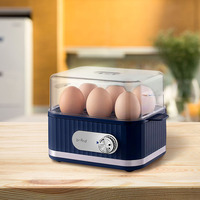 Pemasak telur listrik Mini multifungsi, alat masak telur pembuat sarapan, pengukus pemanas makanan, pemasak telur