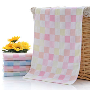 Toalla de Gasa a Cuadros de Algodón Puro 25x50 Cm Para Bebé y Uso Doméstico - Product Image 4