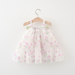 2024 estate ragazze nuovo stile due Sling Dress ragazza viola tulipano Chiffon <span class=keywords><strong>1</strong></span>-5 anni <span class=keywords><strong>vestiti</strong></span> ragazze - Product Image 5